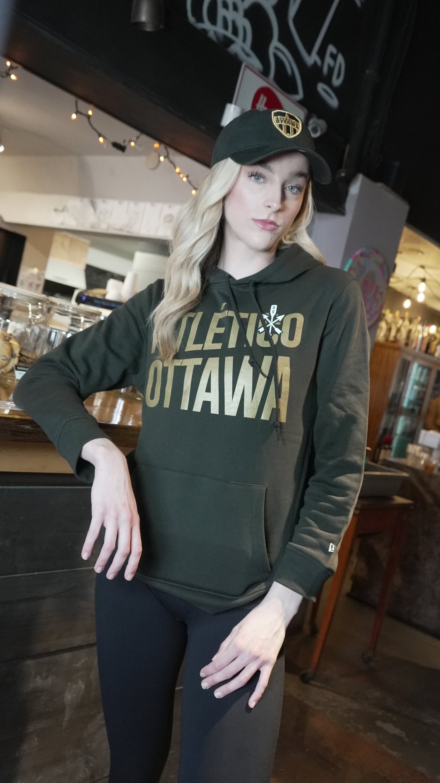 New Era Ladies Metallic Gold Hoodie