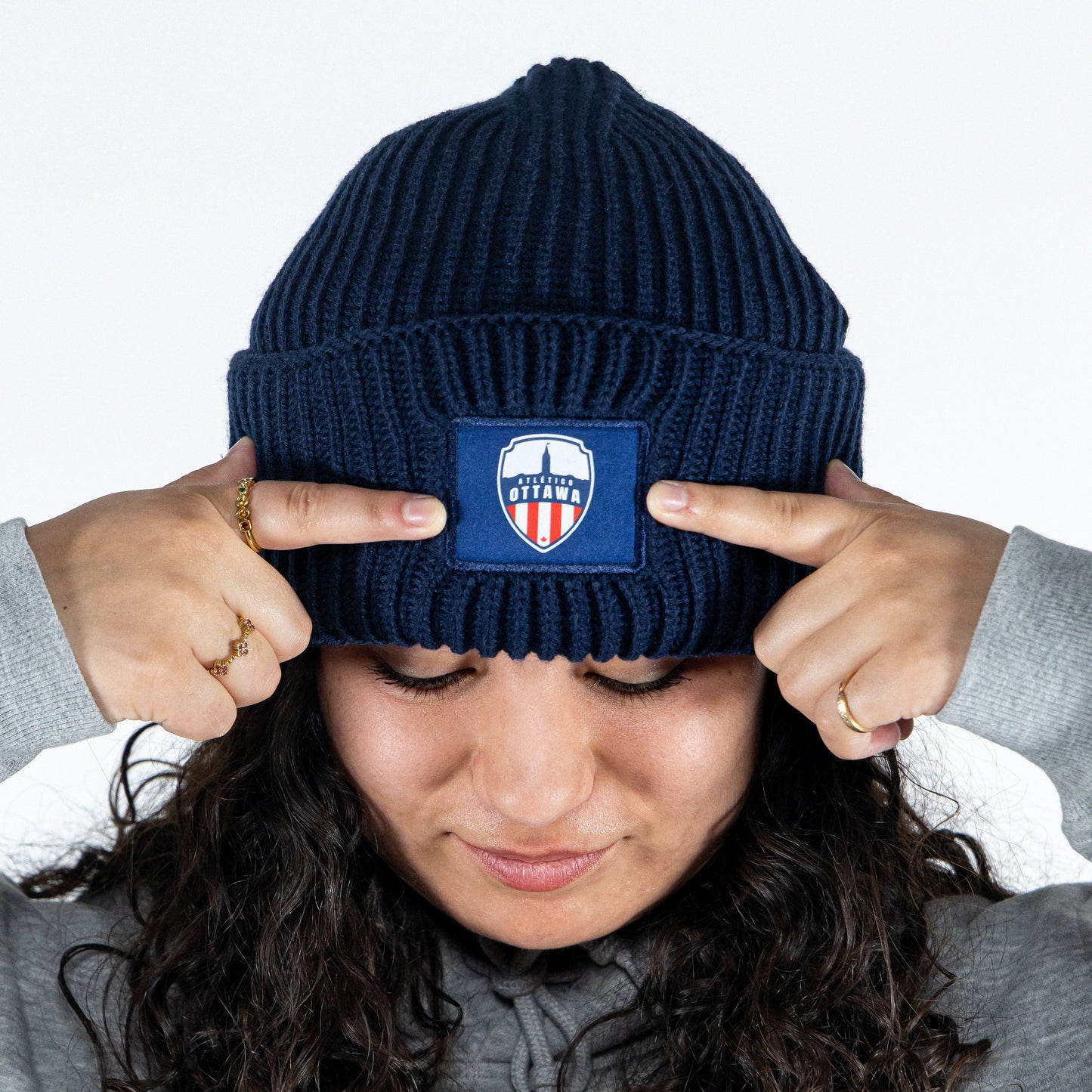 Atletico Ottawa Navy Patch Toque