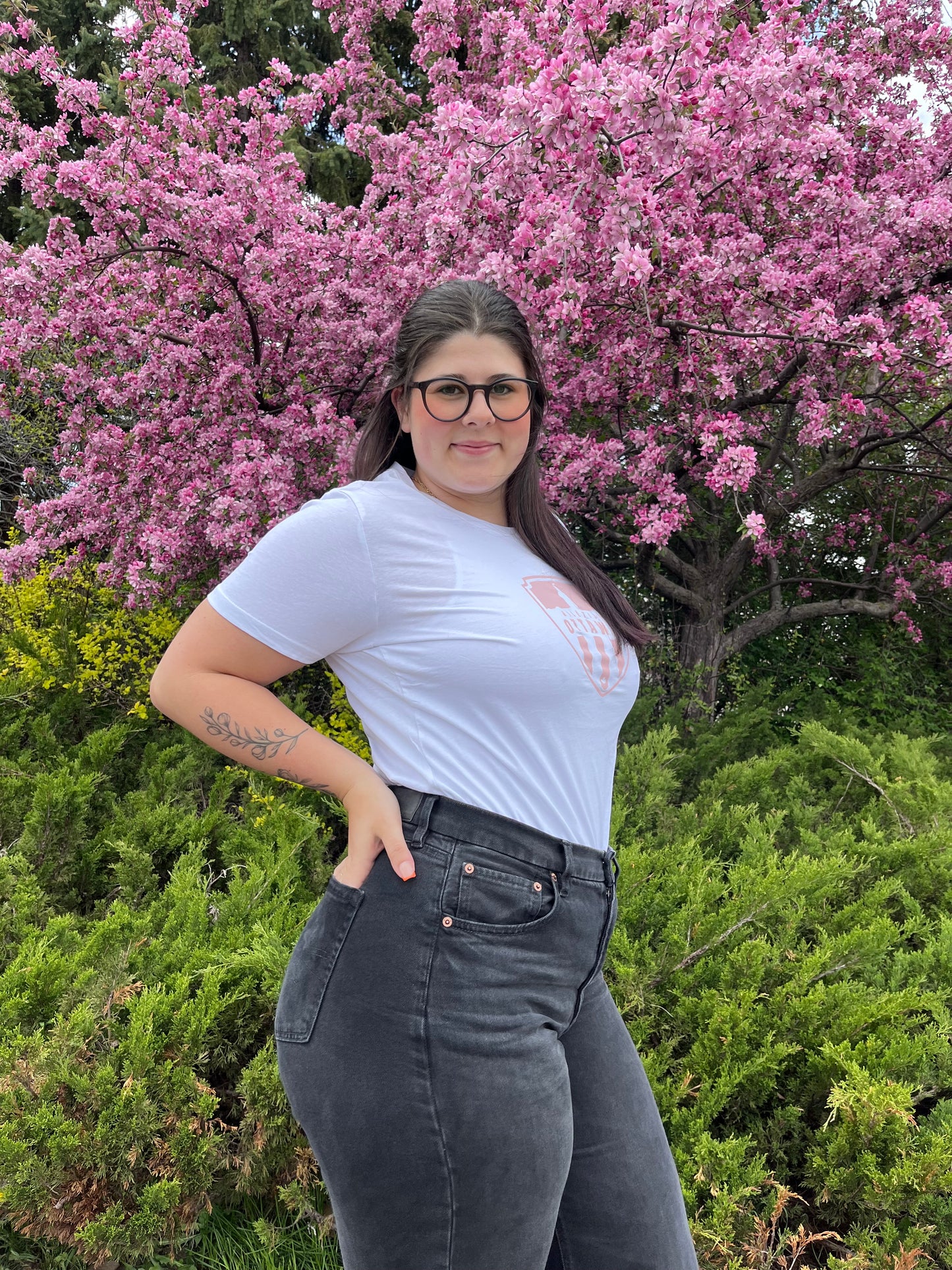 AO White Pink Edition Cotton Tee